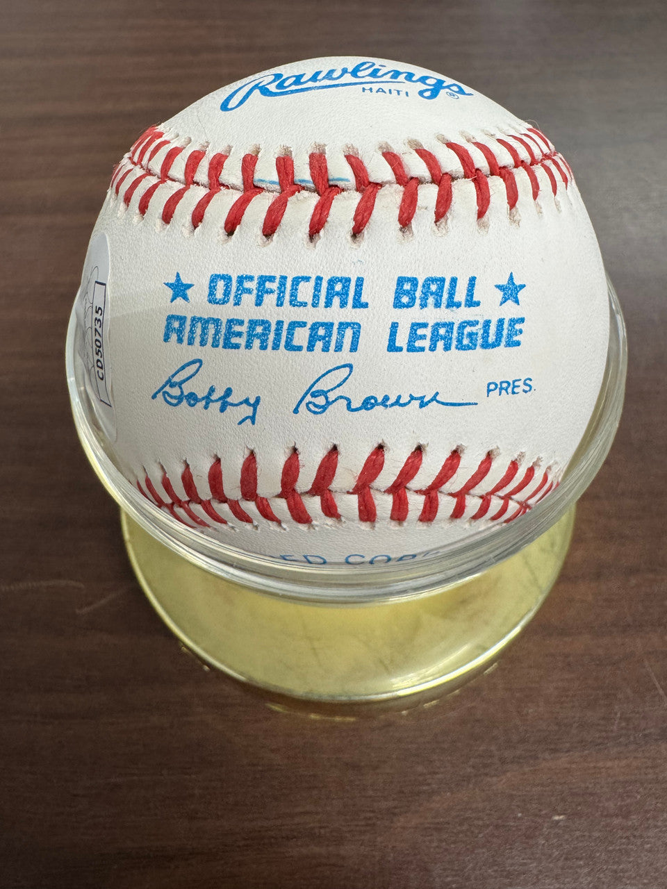 George Bell Signed Autographed Rawlings OAL Baseball JSA