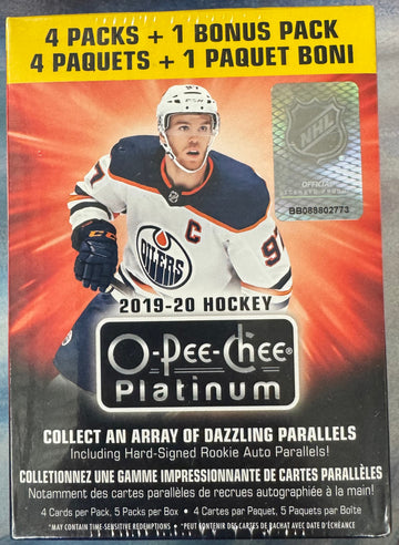 2019/20 O-Pee-Chee Platinum Hockey Blaster Box Factory Sealed