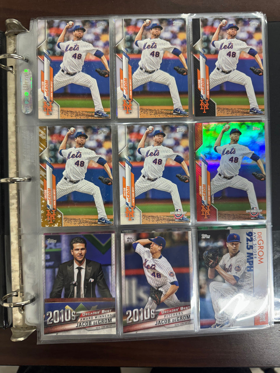 Topps Baseball Jacob deGrom Lot of 120 Cards - Chrome, Triple Threads, Museum