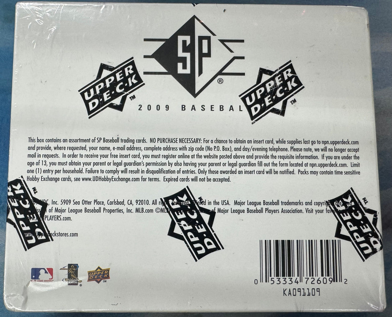 2009 Upper Deck SP Baseball Hobby Box Factory Sealed