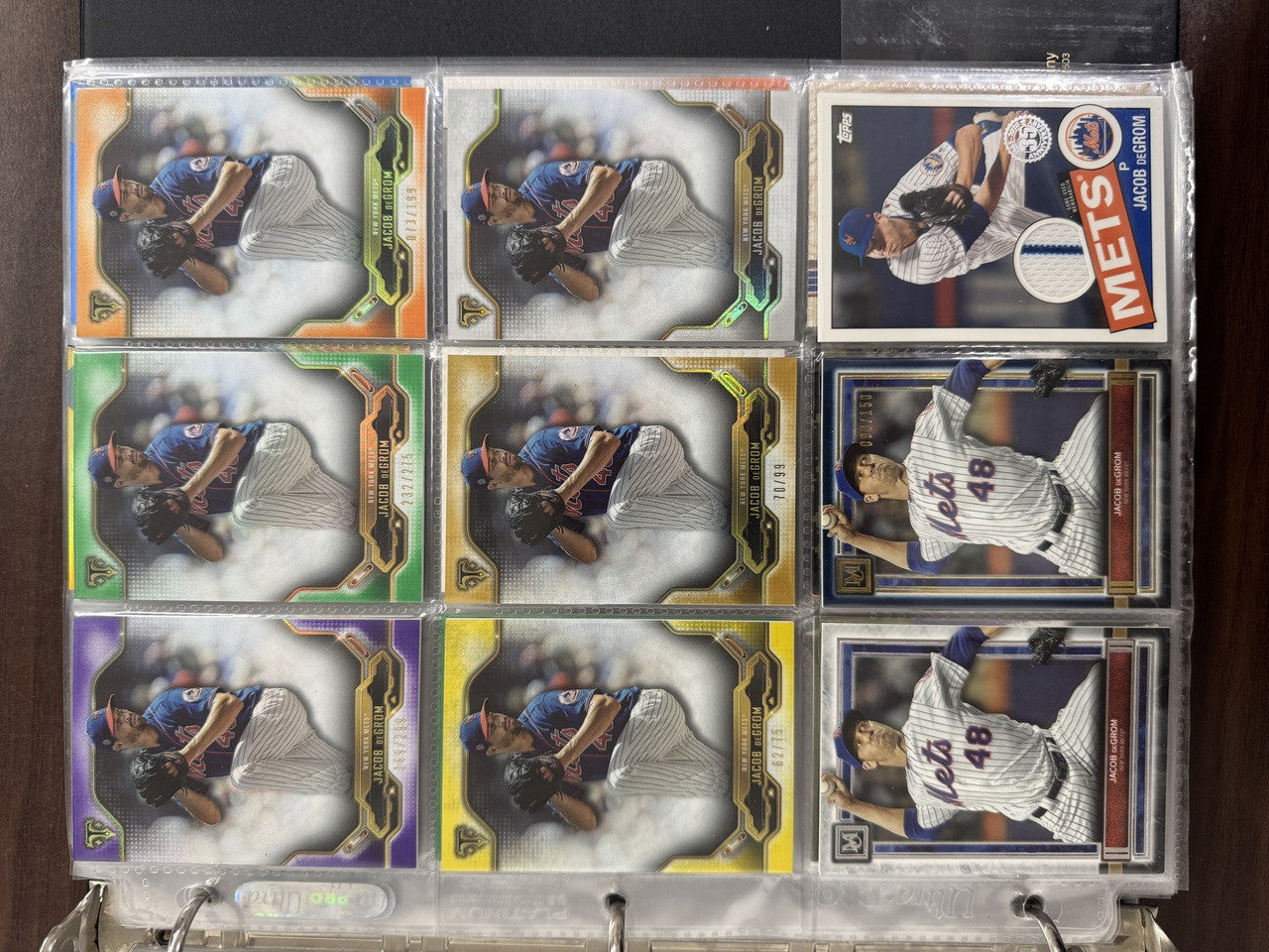Topps Baseball Jacob deGrom Lot of 120 Cards - Chrome, Triple Threads, Museum