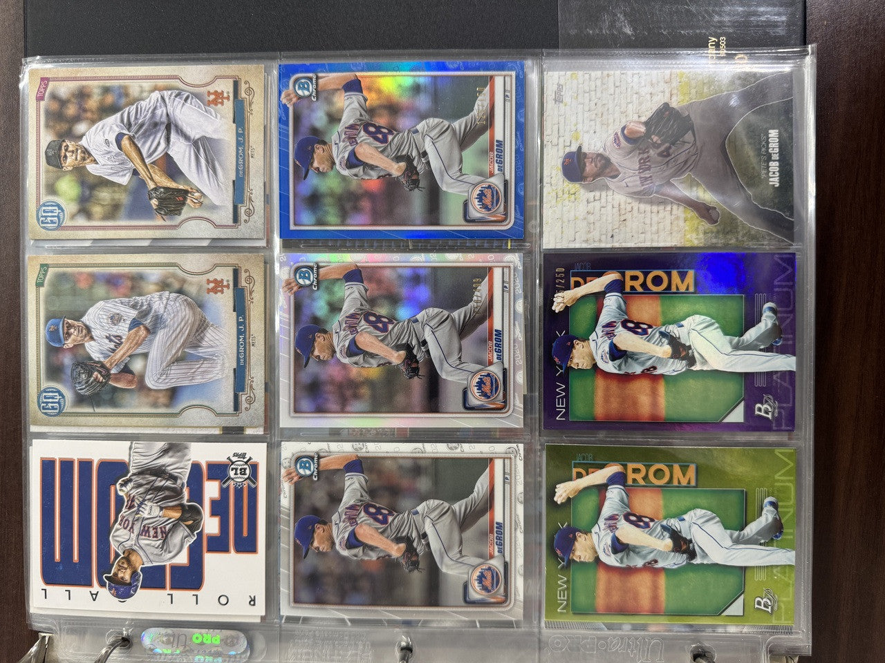 Topps Baseball Jacob deGrom Lot of 120 Cards - Chrome, Triple Threads, Museum