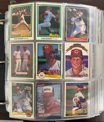 Tom Seaver Topps/Panini/Donruss Binder Lot of 452 Cards