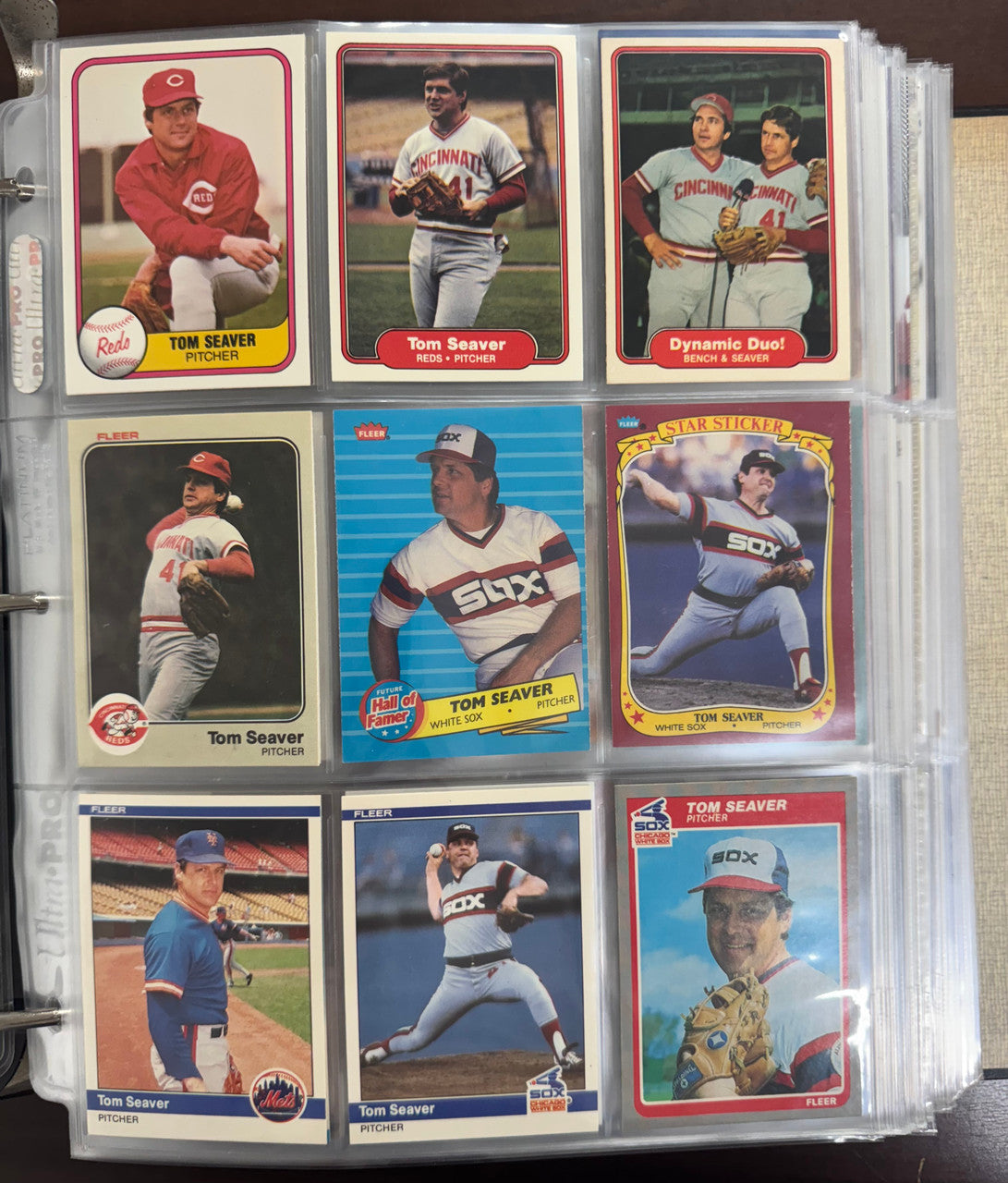 Tom Seaver Topps/Panini/Donruss Binder Lot of 452 Cards