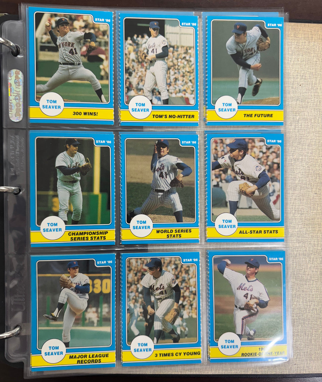 Tom Seaver Topps/Panini/Donruss Binder Lot of 452 Cards