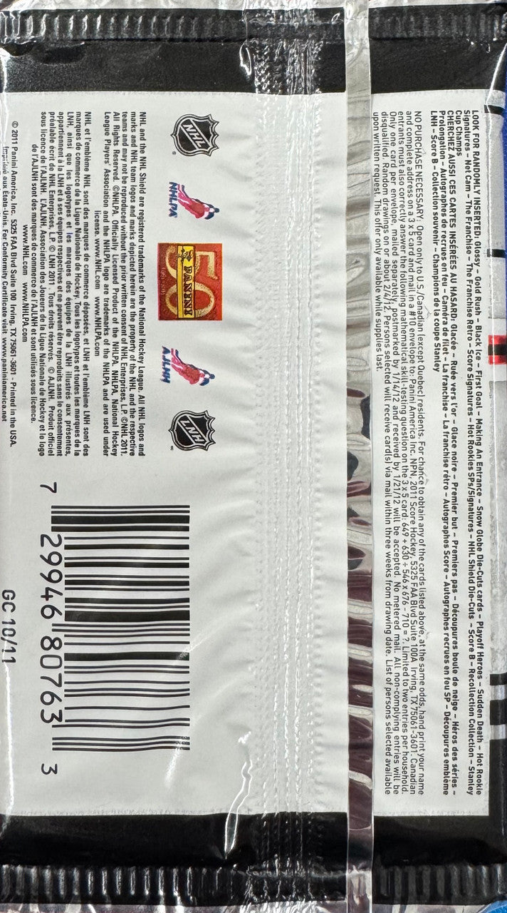 2011/12 Panini Score Hockey Retail Pack