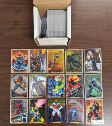2024 UD Skybox Marvel Masterpieces '92 Platinum Near Complete Set (95/100) NM