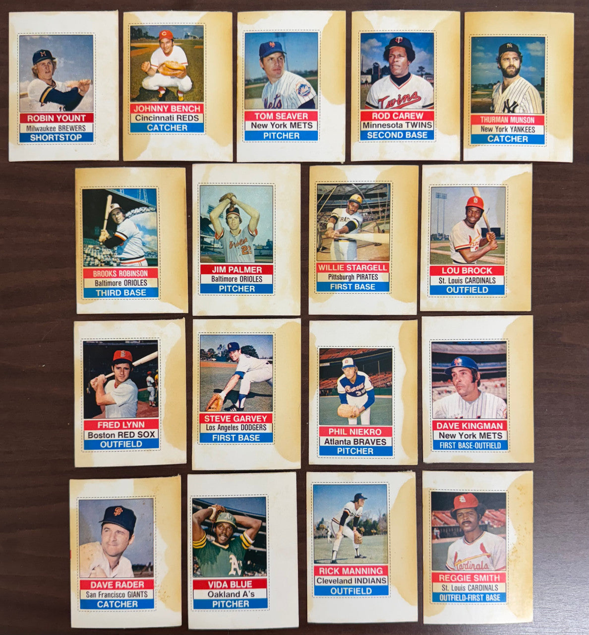 1976 Hostess Baseball Cards Lot of 17 Low Grade