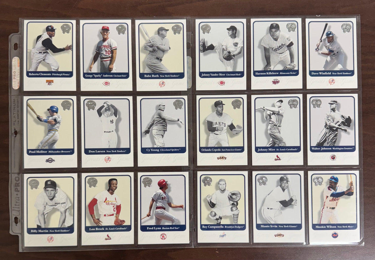 2001 Fleer Baseball Greats Of The Game Complete Set (137) NM/MT