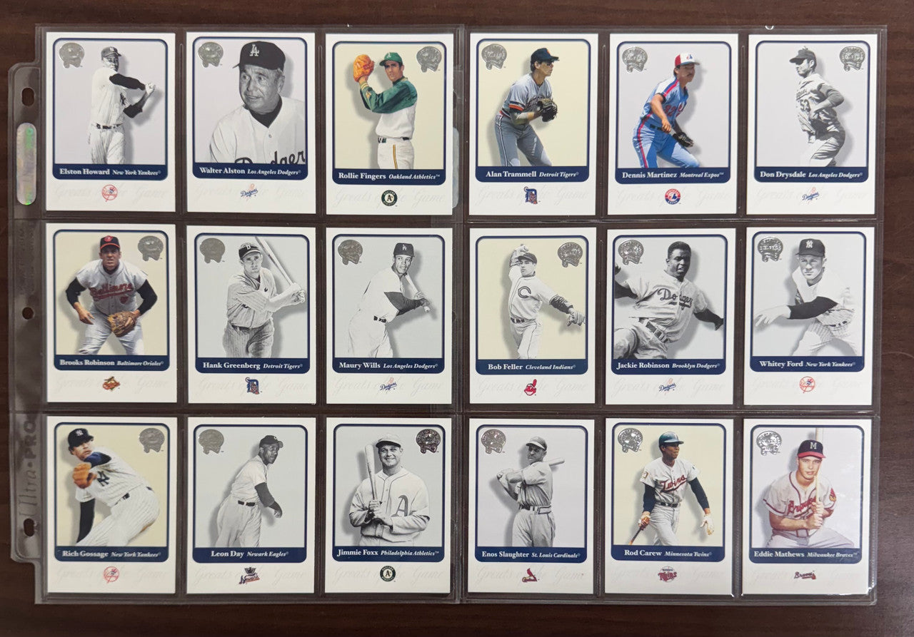 2001 Fleer Baseball Greats Of The Game Complete Set (137) NM/MT