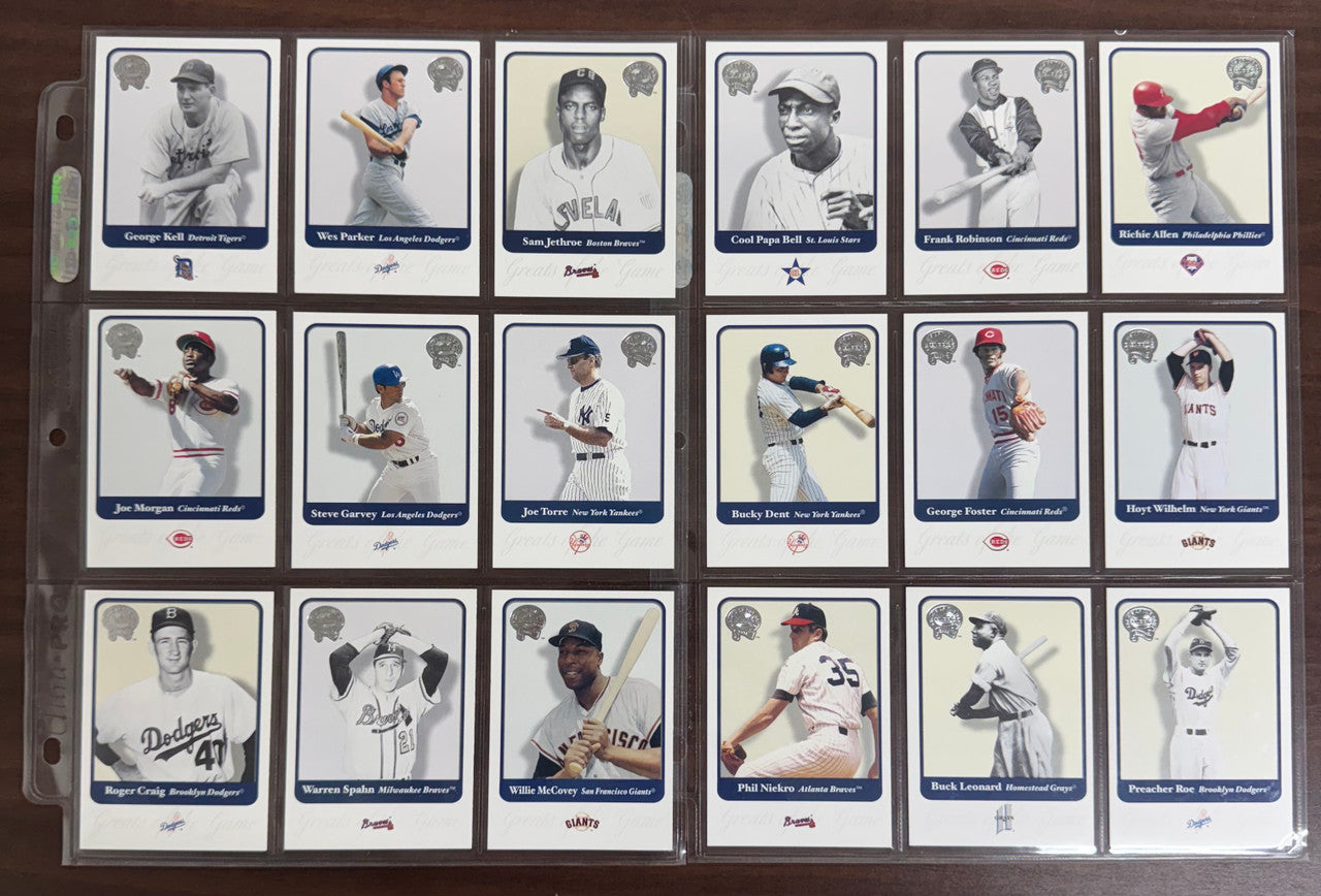 2001 Fleer Baseball Greats Of The Game Complete Set (137) NM/MT