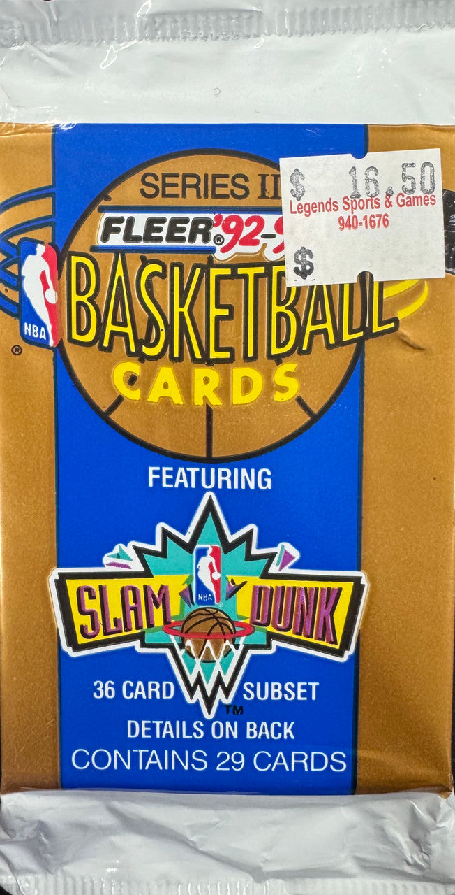 1992/93 Fleer Basketball Series II Cello Pack