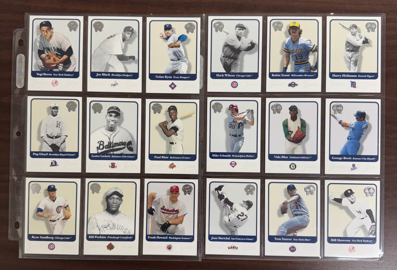 2001 Fleer Baseball Greats Of The Game Complete Set (137) NM/MT