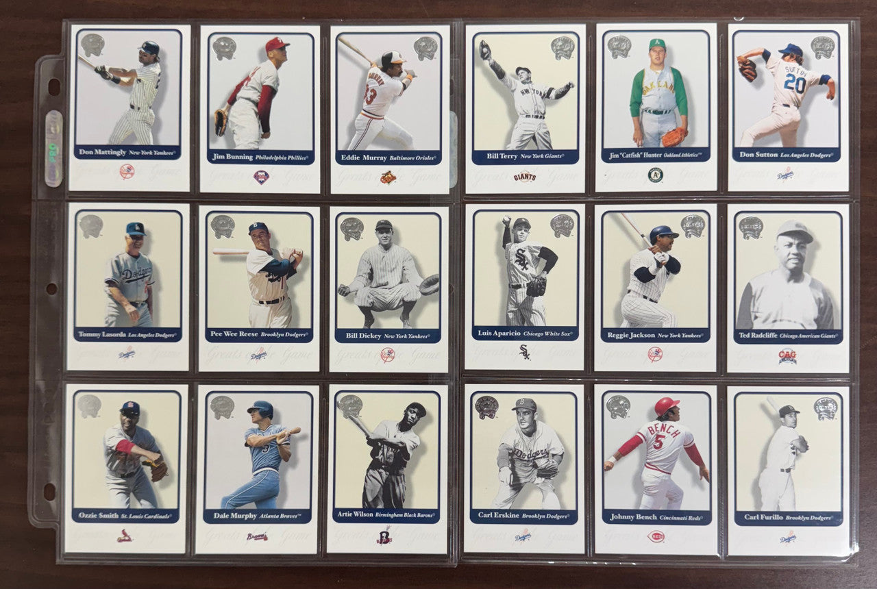 2001 Fleer Baseball Greats Of The Game Complete Set (137) NM/MT