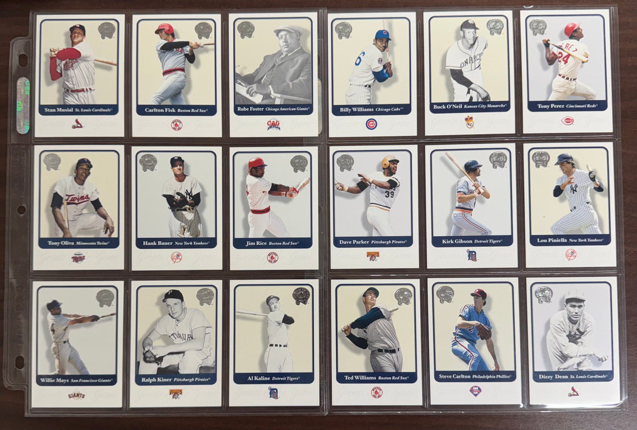 2001 Fleer Baseball Greats Of The Game Complete Set (137) NM/MT