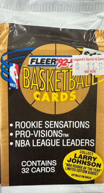 1992/93 Fleer Basketball Series 1 Cello Pack