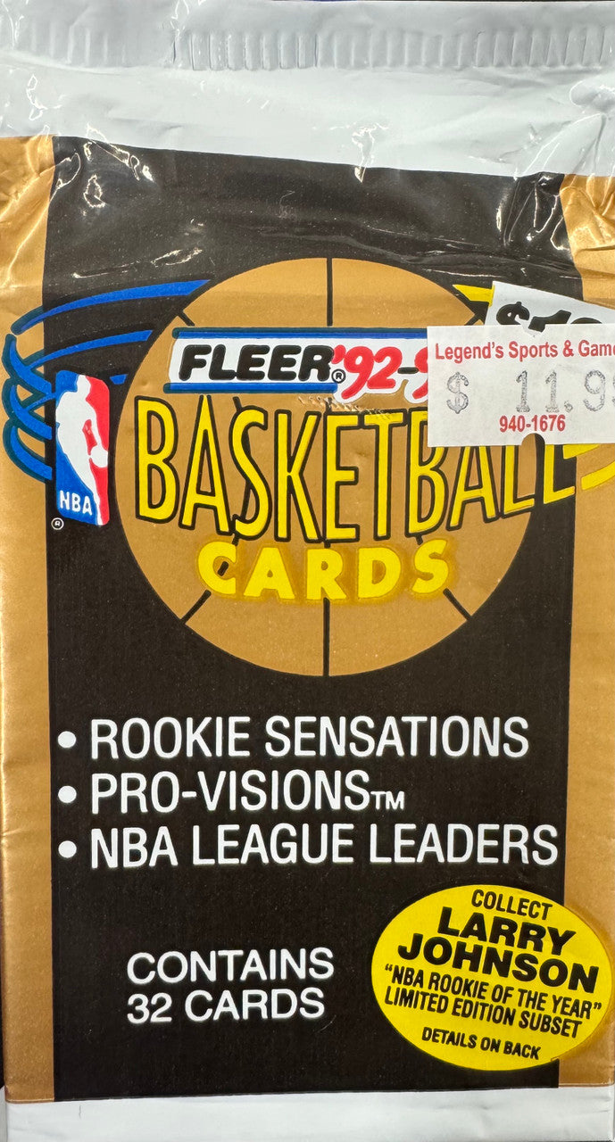 1992/93 Fleer Basketball Series 1 Cello Pack
