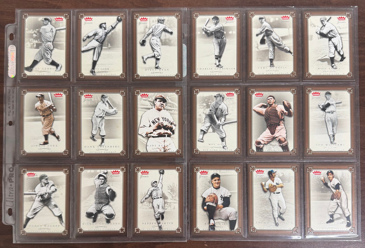 2004 Fleer Baseball Greats Complete Set (145) NM/MT