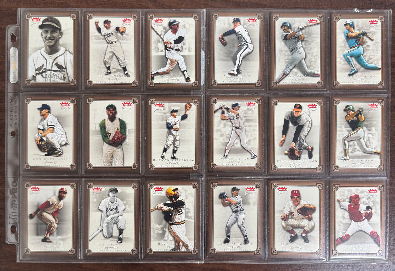 2004 Fleer Baseball Greats Complete Set (145) NM/MT