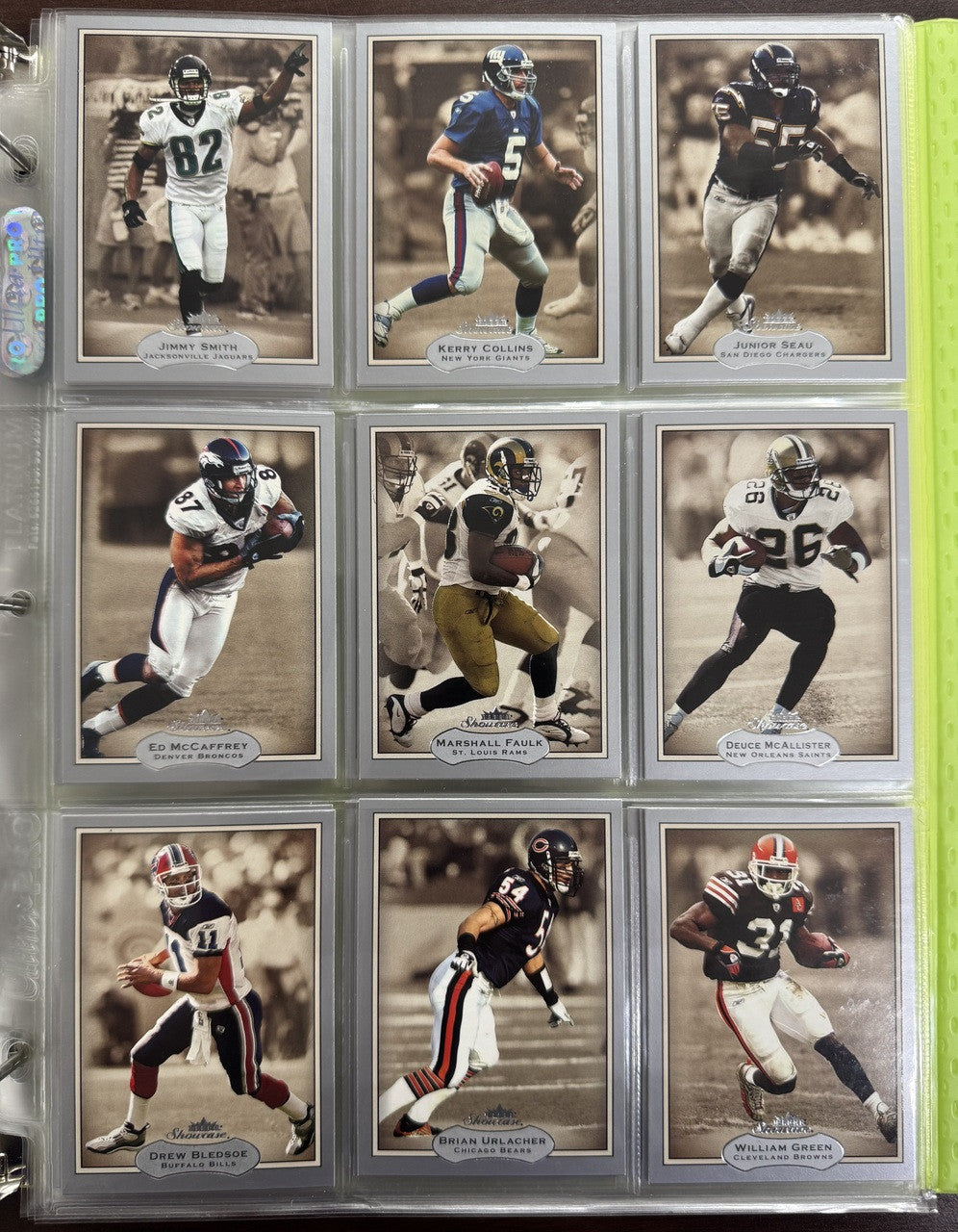 2003 Fleer Showcase Football Complete Base Set (90)