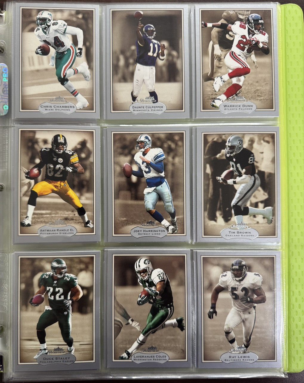 2003 Fleer Showcase Football Complete Base Set (90)