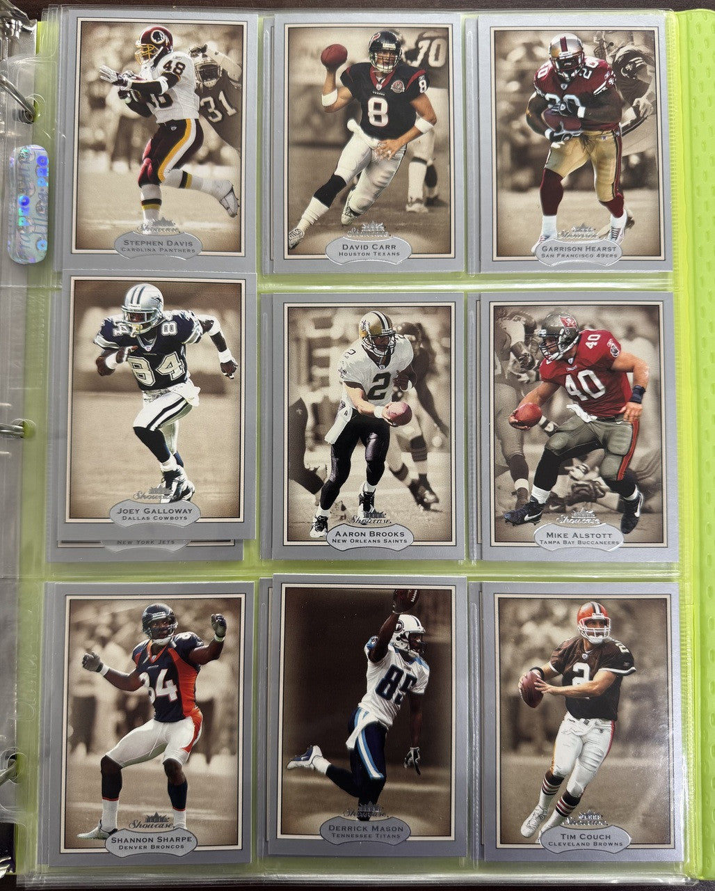2003 Fleer Showcase Football Complete Base Set (90)