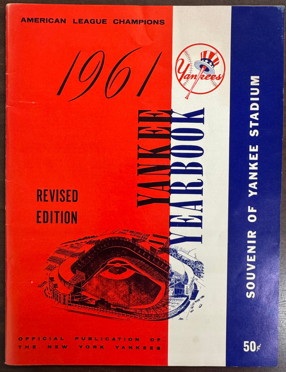 1961 New York Yankees Yearbook Revised Edition EX/MT