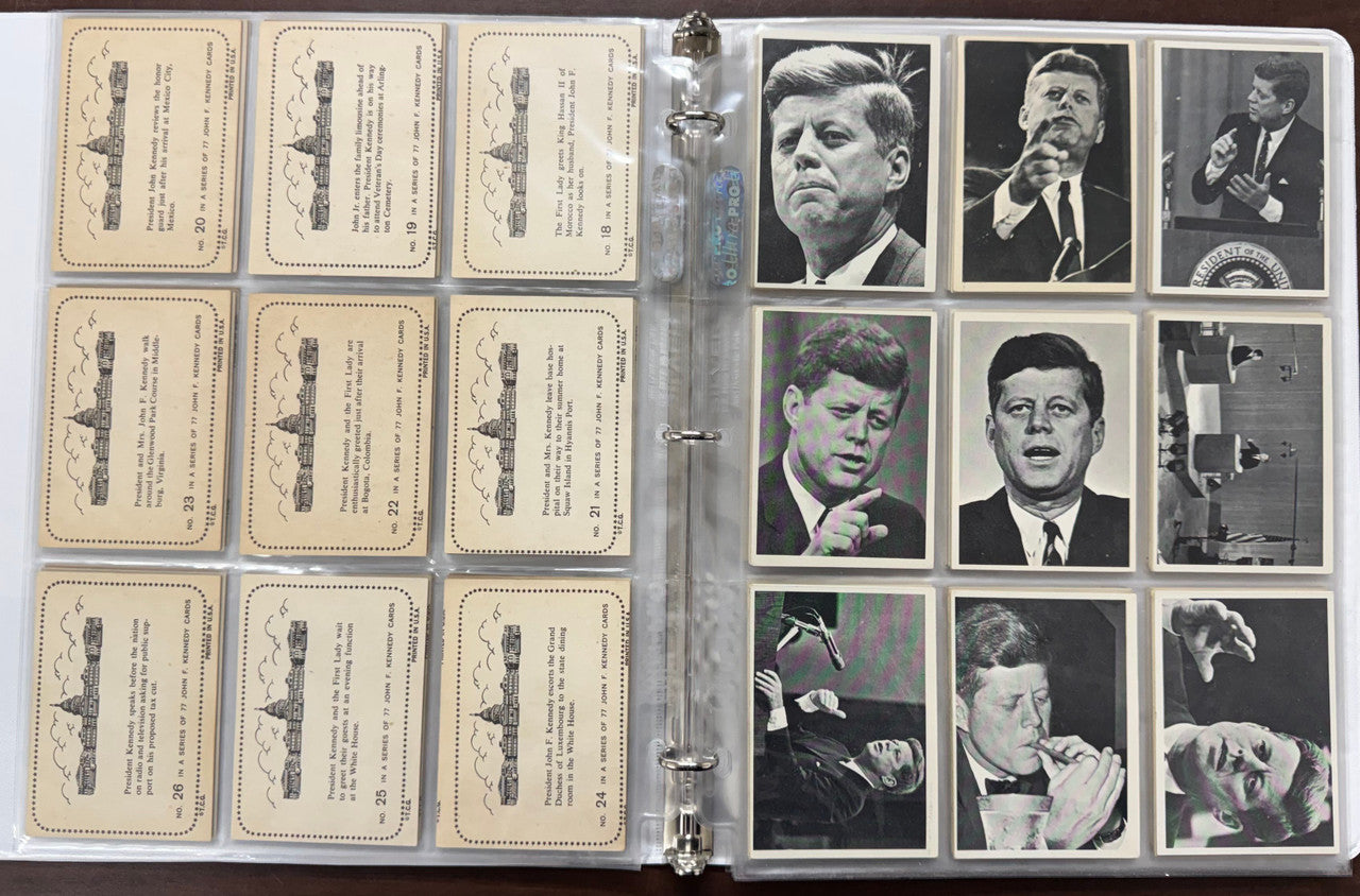 1964 Topps John F. Kennedy Complete Card Set (77/77) EX