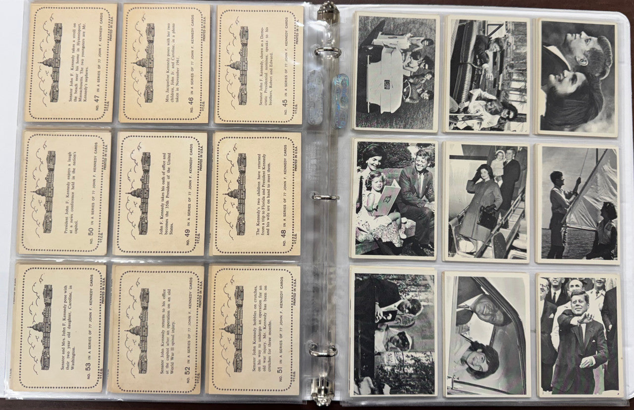 1964 Topps John F. Kennedy Complete Card Set (77/77) EX