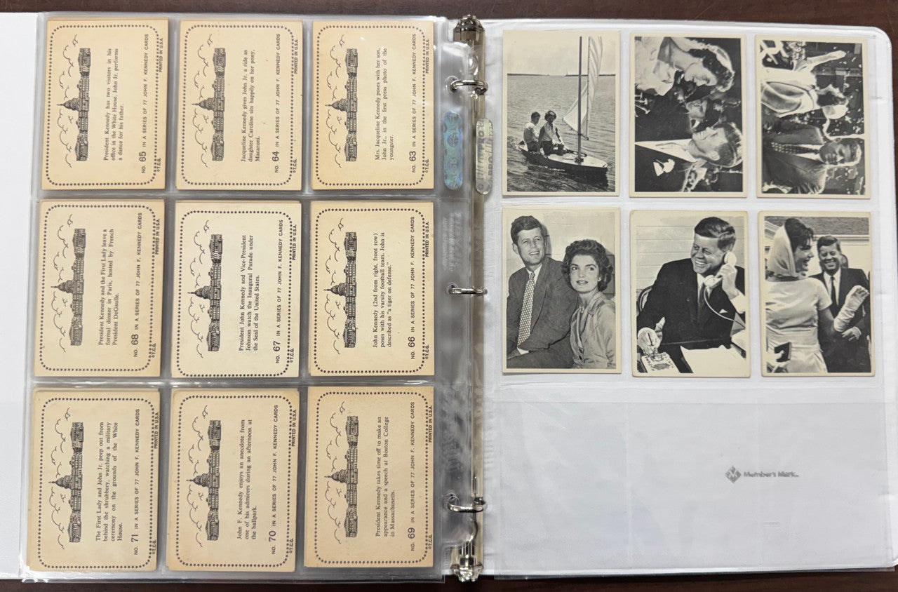 1964 Topps John F. Kennedy Complete Card Set (77/77) EX