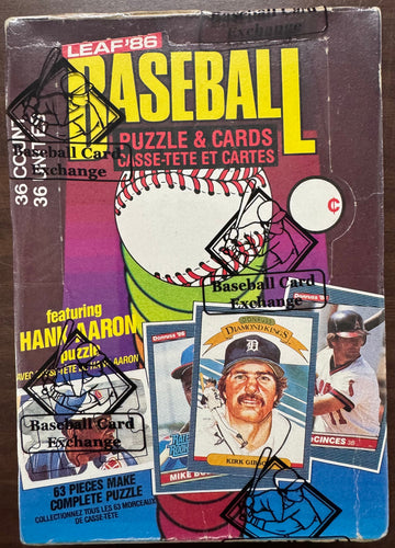 1986 Donruss Leaf Baseball Wax Box BBCE Wrapped and Sealed