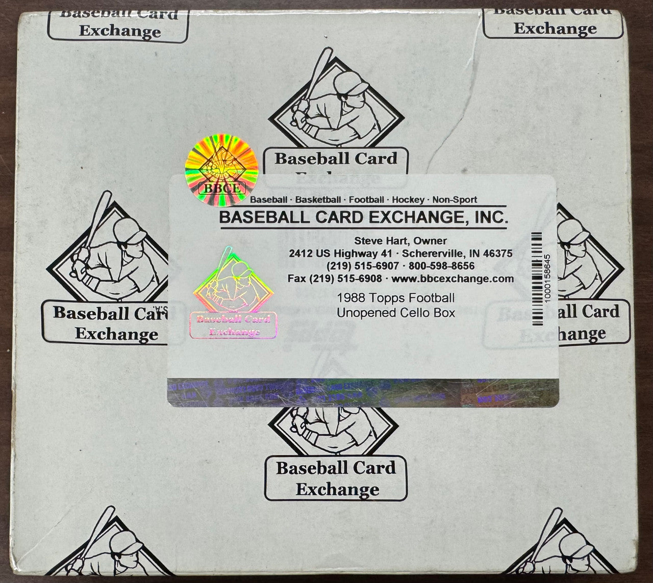 1988 Topps Football Cello Box BBCE Wrapped and Sealed Clean Non-X-Out