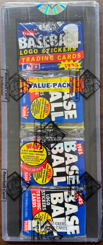 1985 Fleer Baseball Triple Pack Rack Pack  BBCE Wrapped and Sealed