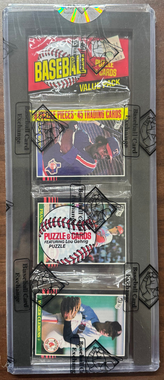 1985 Donruss Baseball Rack Pack Clemens Top BBCE Wrapped and Sealed