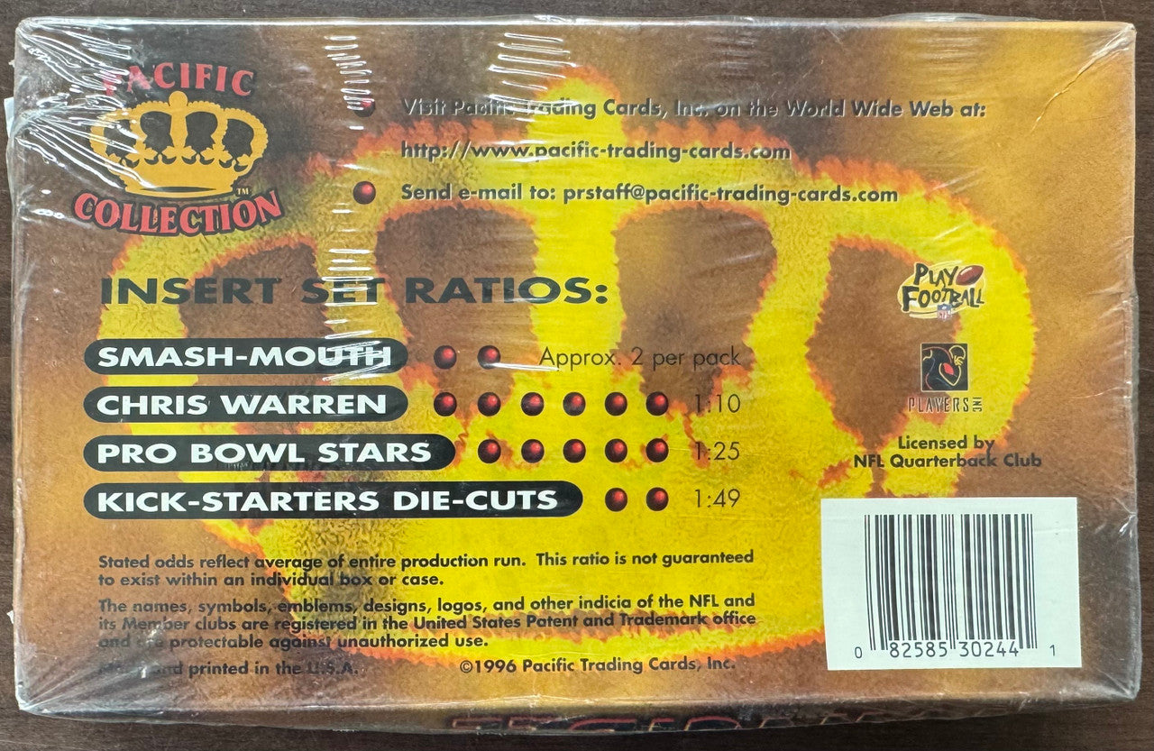 1996 Pacific Invincible Prism II Football Hobby Box Factory Sealed