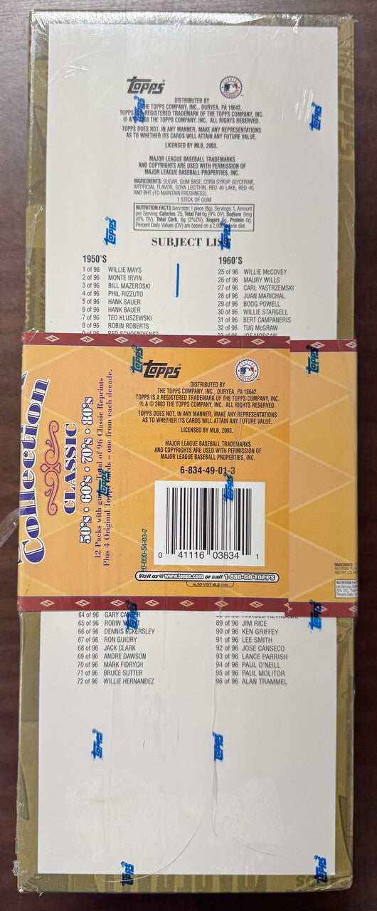 2003 Topps Shoe Box Collection Box Factory Sealed