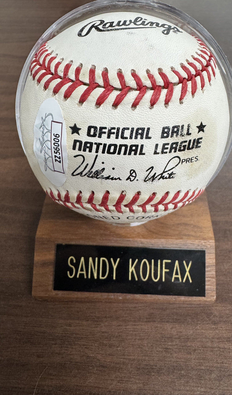 Sandy Koufax Signed Autographed Rawlings ONL Baseball JSA LOA "B"