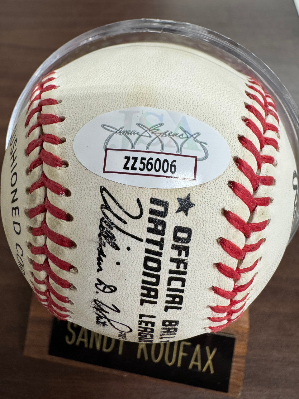 Sandy Koufax Signed Autographed Rawlings ONL Baseball JSA LOA "B"