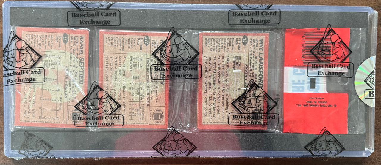 1983 Topps Football Rack Pack Montana Top BBCE Wrapped and Sealed
