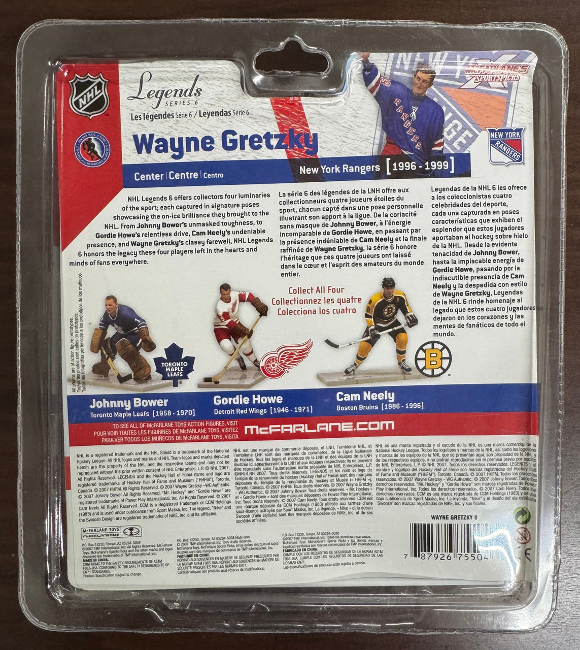 2007 McFarlane NHL Legends Series 6 Wayne Gretzky Figure New In Package