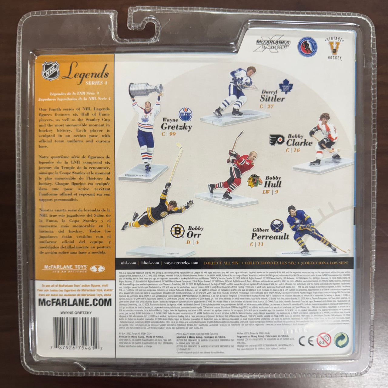 2006 McFarlane NHL Legends Series 4 Wayne Gretzky Figure w/ Stanley Cup NIP