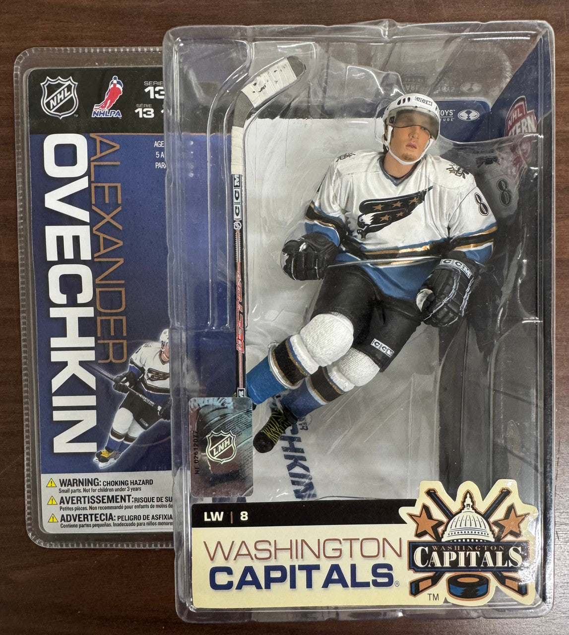 2006 McFarlane NHL Series 13 Alex Ovechkin Rookie Figure NIP White Jersey