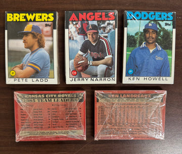 1986 Topps Baseball Sealed Grocery Cello Packs Sealed - Lot Of 5