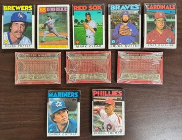 1986 Topps Baseball Sealed Grocery Cello Packs Sealed - Lot Of 10