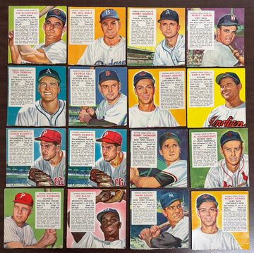 1953 Red Man Baseball Lot Of 16 Low Grade No Tabs