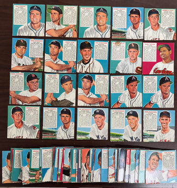 1954 Red Man Baseball Lot Of 94 Low Grade No Tabs