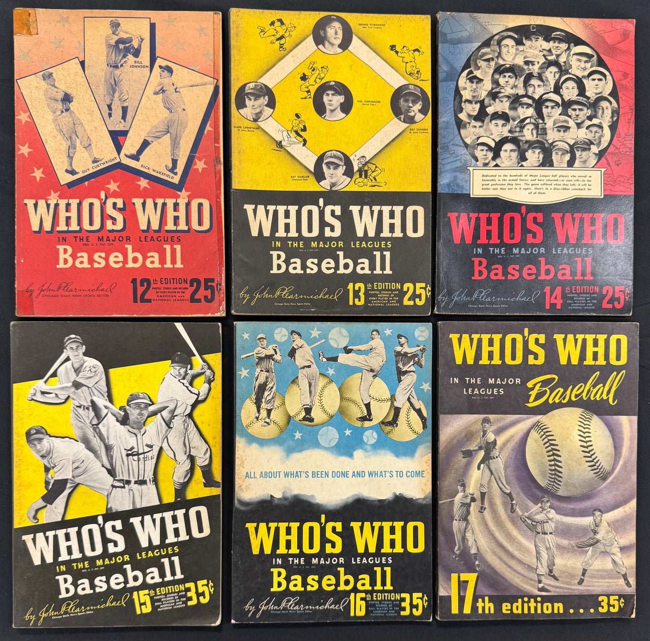 1944-1949 Who's Who In The Major Leagues Magazines Lot Of 6 Fair