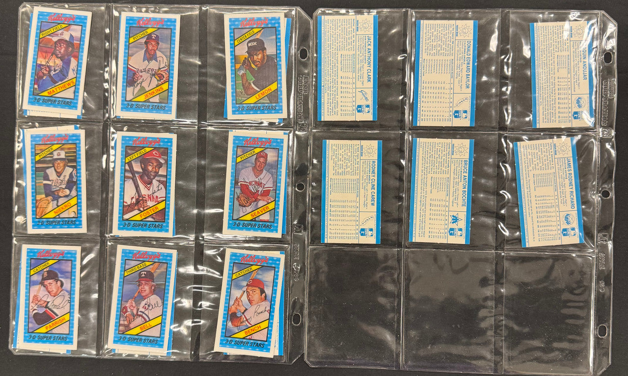 1980 Kellogg's Baseball 3-D SuperStars Complete Set (60) NM