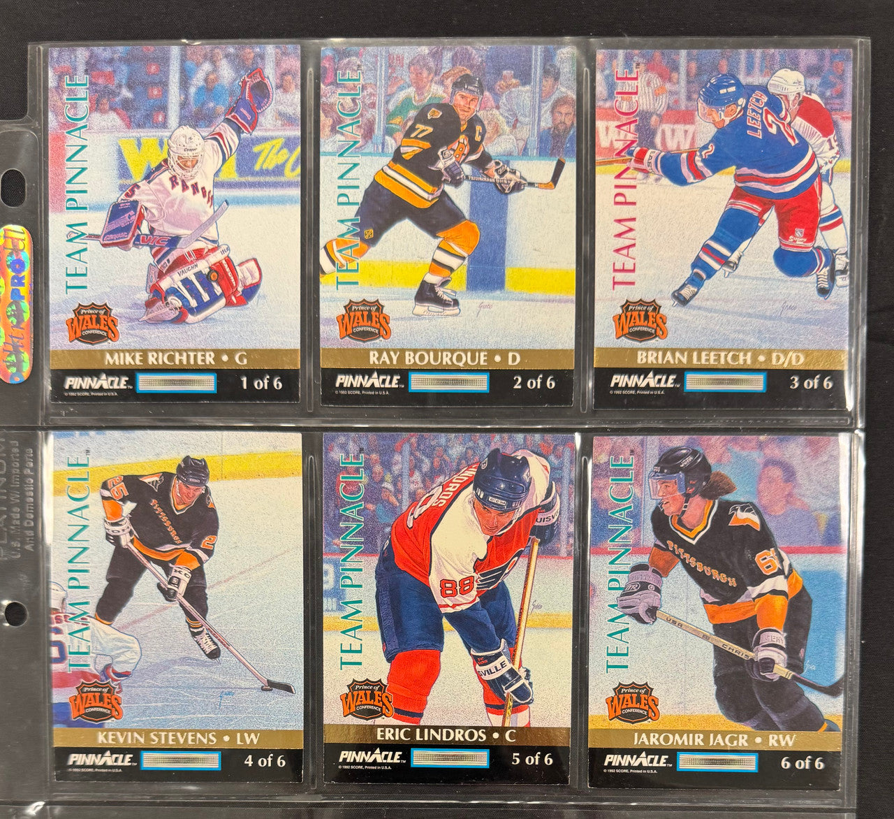 1992-93 Team Pinnacle Hockey Complete Set (1-6) + Duplicates