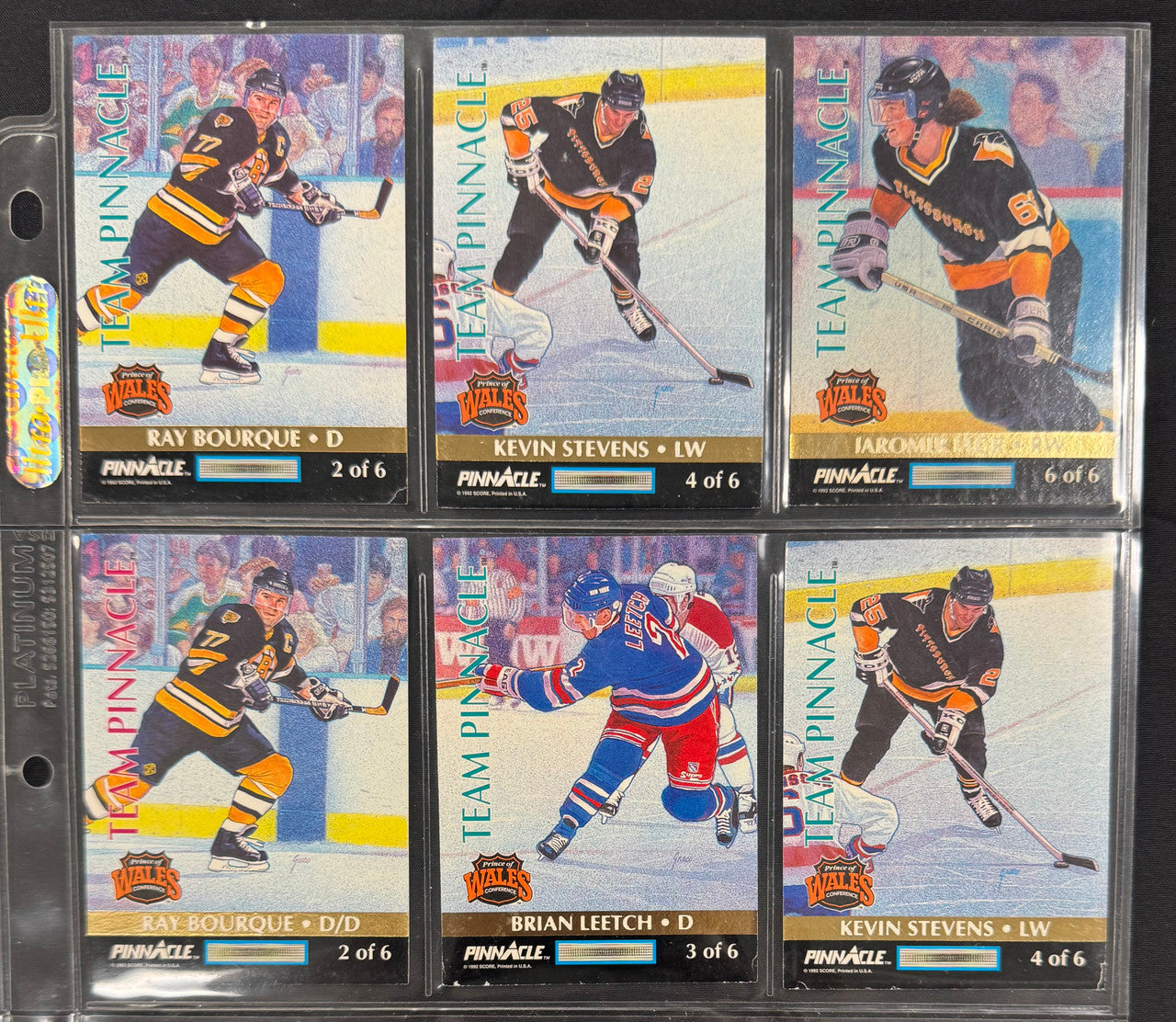 1992-93 Team Pinnacle Hockey Complete Set (1-6) + Duplicates